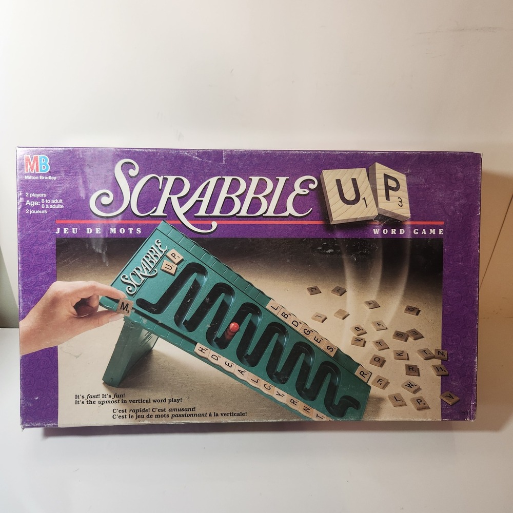 Milton Bradley Scrabble Up Vertical‎ Word Game Vintage 1999 Complete MB